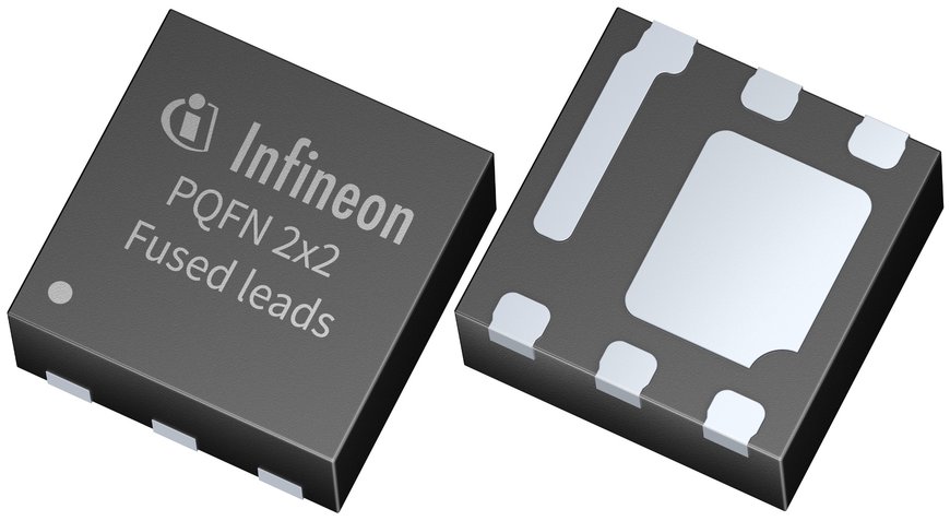 Infineon OptiMOS™ 5 25 V and 30 V solutions in PQFN 2x2 set new form factor, on-state resistance and switching performance standards